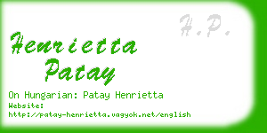 henrietta patay business card